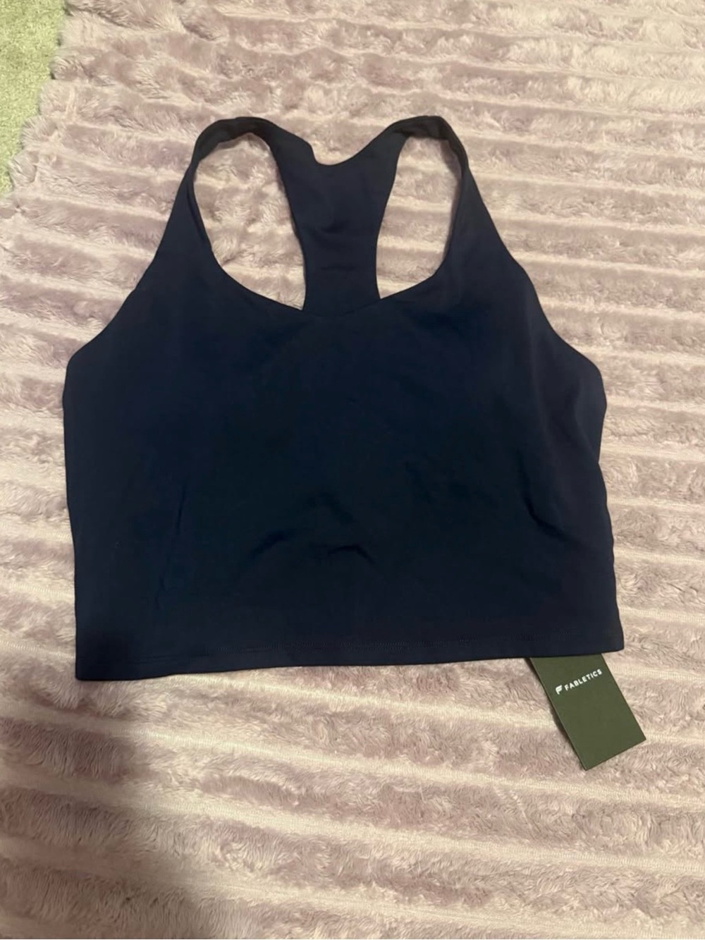 Fabletics Navy Built-In Bra Tank